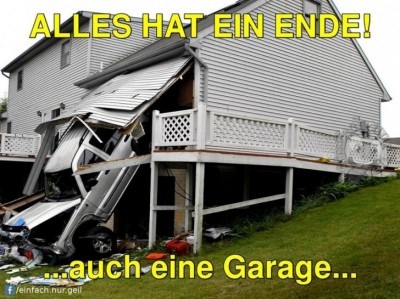 Ende der Garage