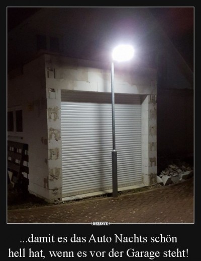 Garage mit Beleuchtung