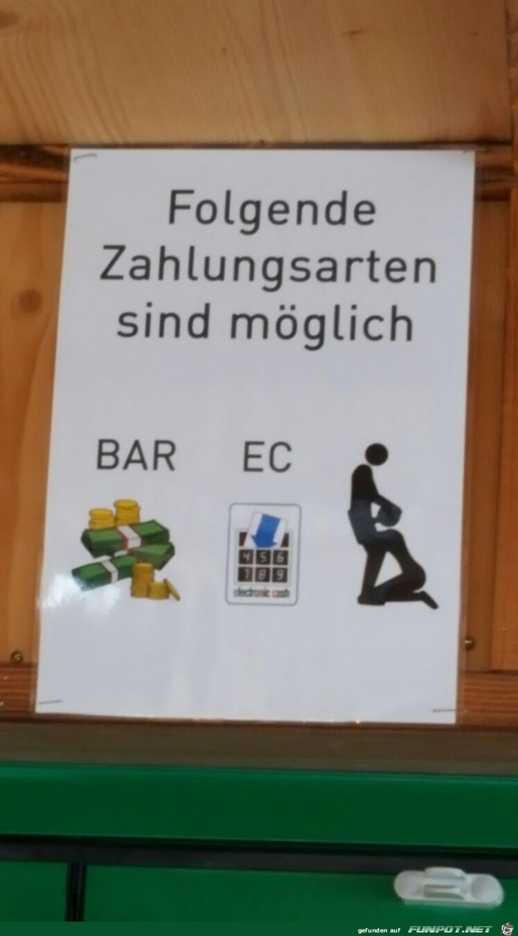 3 Zahlungsarten