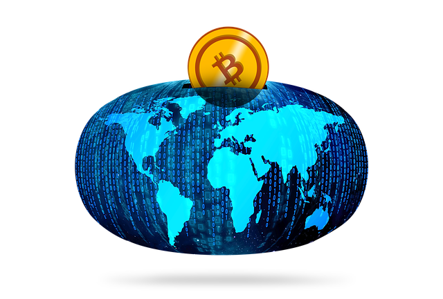 Bitcoin Weltkugel